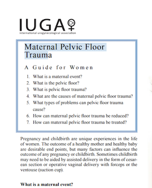 Maternal Pelvic Floor Trauma
