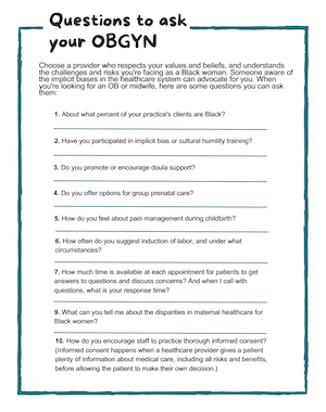 Questions to ask your OBGYN