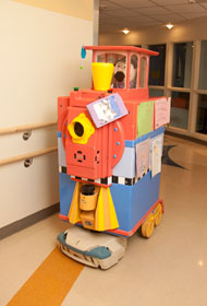 Levine Children's Hospital train from Pharmacy Department