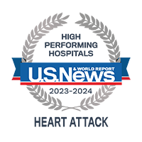 U.S. News and World Report. Ranked as a high performing hospital in heart attack in 2023 to 2024. 