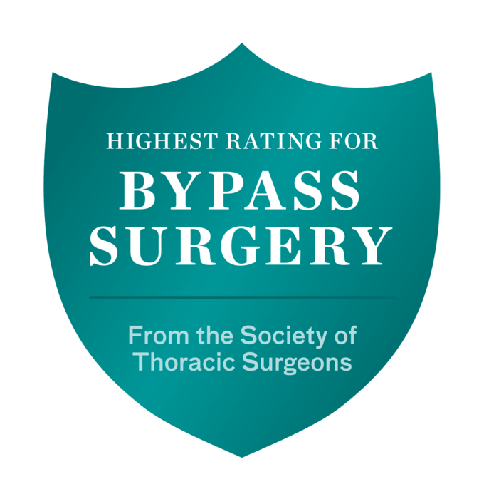 Highest rating for bypass surgery from the Society of thoracic Surgeons.