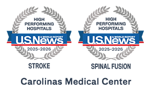 Carolinas Medical Center is ranked as a high performing hospital in stroke and spinal fusion care for 2025 to 2026 by U. S. News and World Report.