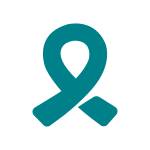 Cancer ribbon icon.