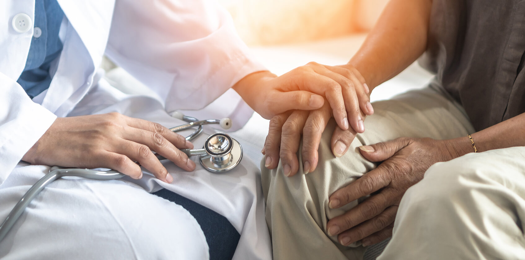 Provider consulting a patient.