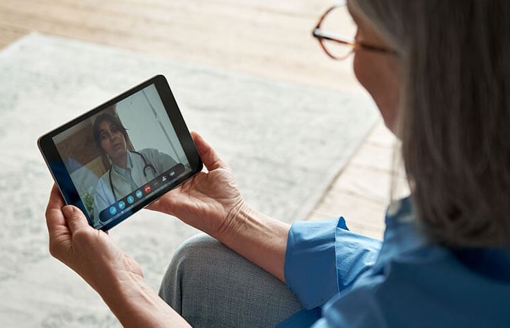 patient and doctor video visit