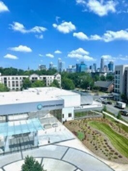 An aerial view of an Atrium Health facility.