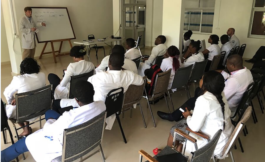 A class of medical students.