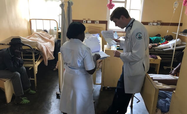 Medical professionals in a medical office.