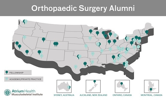 Orthopaedic Surgery Alumni Map