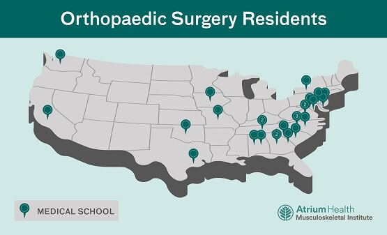 Orthopaedic Surgery Residents Map