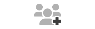 Icon: three people with a medical cross image.
