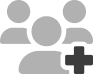 Icon: three people with a medical cross image.