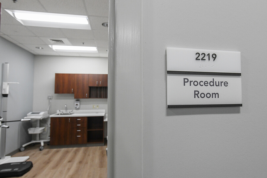 Procedure room at Atrium Health Primary Care Gold Hill within its health care subscription model.