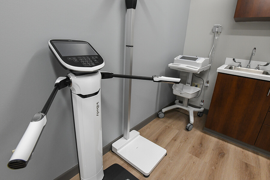 Body composition equipment at Atrium Health Primary Care Gold Hill for subscription health plans.