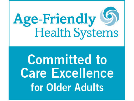 Age-Friendly Health Systems Committed to Care Excellence badge.
