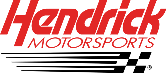 A red and black logo for Hendrick Motor Sports.