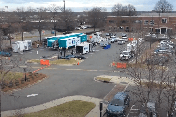 Atrium Health MED-1 time-lapse of set up.