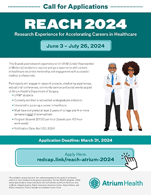 A graphic with information about REACH 2024.