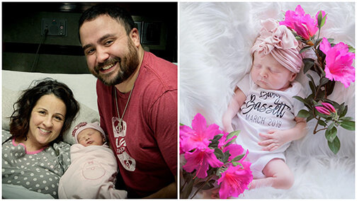 Parents with infant.