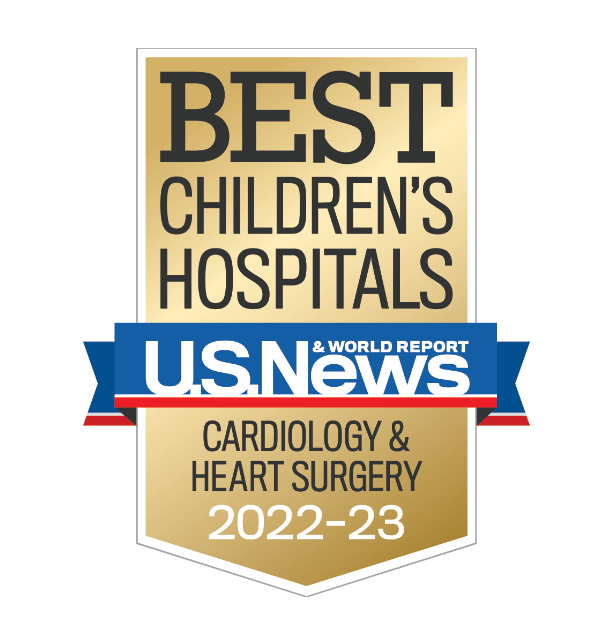 U.S. News and World Report Ranked Best Childrens Hospitals in Cardiology and Heart Surgery 2022 to 2023.