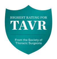 Highest rating for TAVR from the society of thoracic surgeons. 