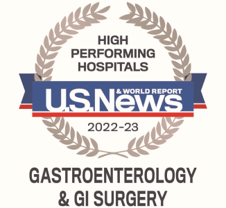 USNWR Gastroenterology and GI Surgery badge