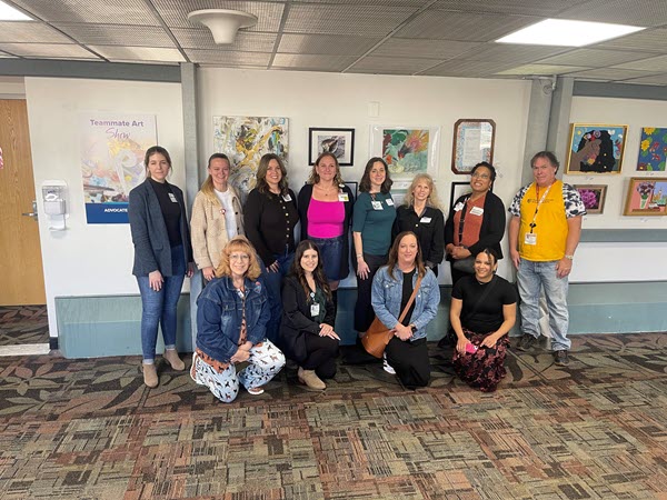 Pictured above: A few of the artists gathered at the reception.