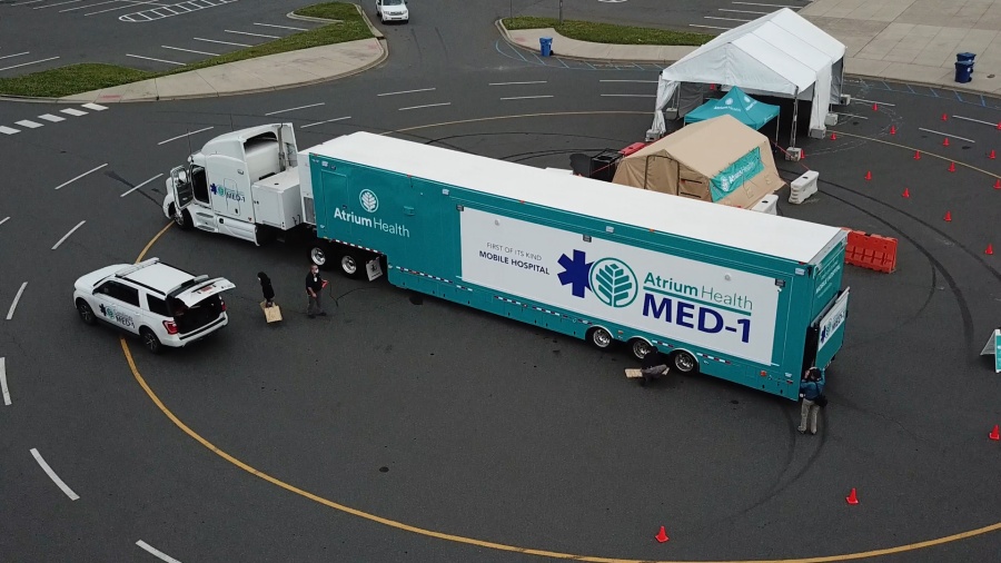 New, one-of-a-kind MED-1 mobile hospital gets its first deployment at Charlotte Motor Speedway for Coca-Cola 600