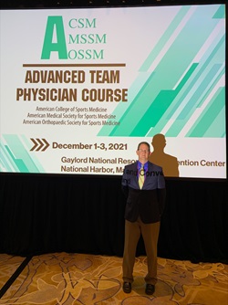Dr. Burroughs presents lecture at country's leading sports medicine conference, the Advanced Team Physician Course