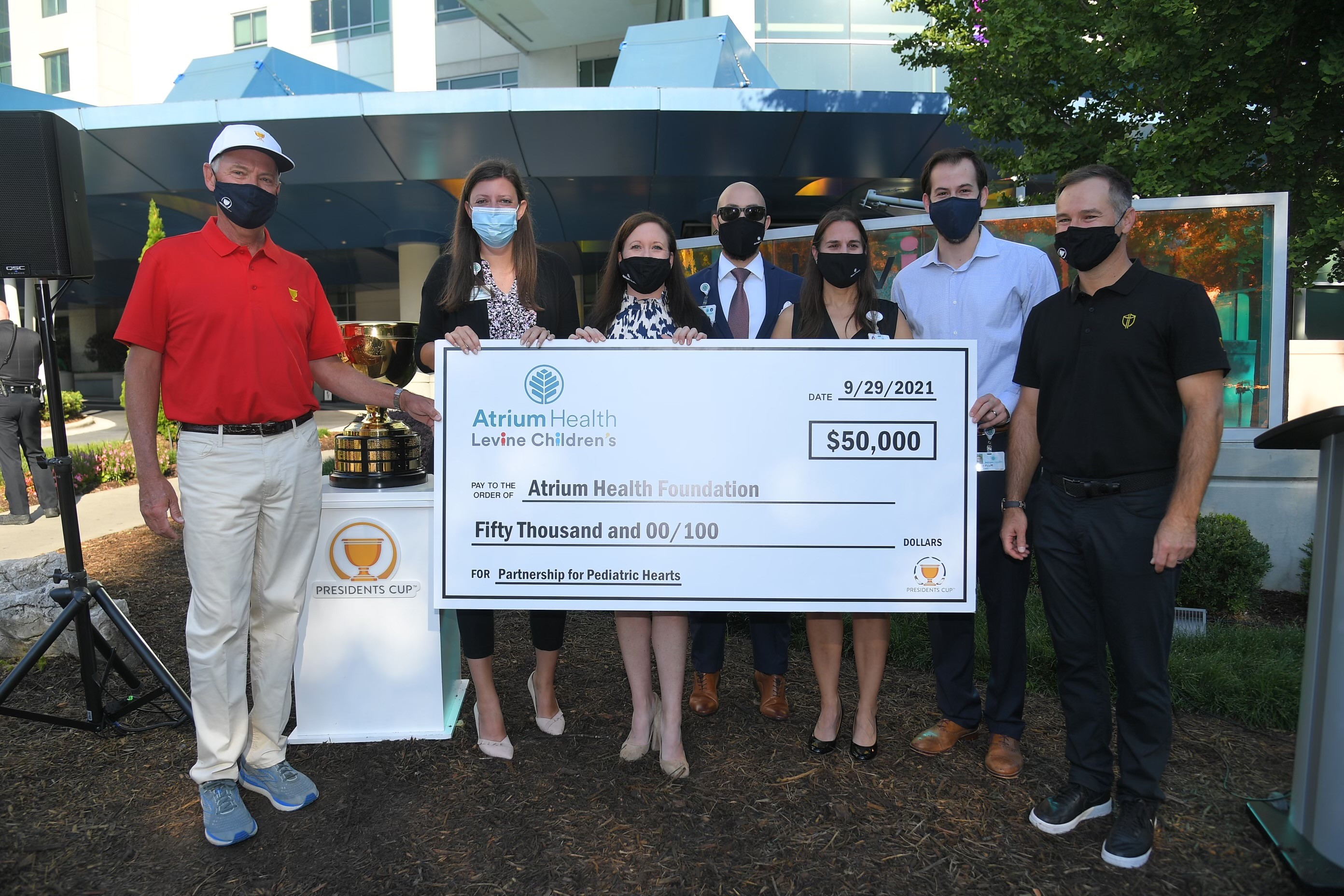 Presidents Cup donation to Levine Children's Hospital