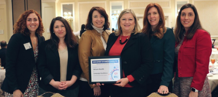 The Spirit of North Carolina Award recognizes businesses and organizations, like Atrium Health, leading their communities in embracing a united spirit of giving and volunteering. 