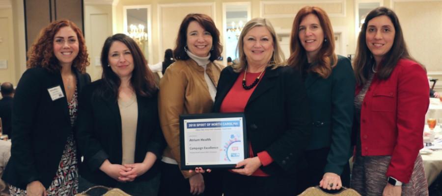 The Spirit of North Carolina Award recognizes businesses and organizations, like Atrium Health, leading their communities in embracing a united spirit of giving and volunteering.