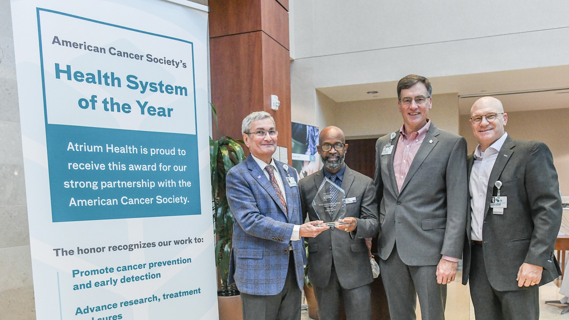 American Cancer Society Honors Atrium Health with its Inaugural Health System of the Year Award