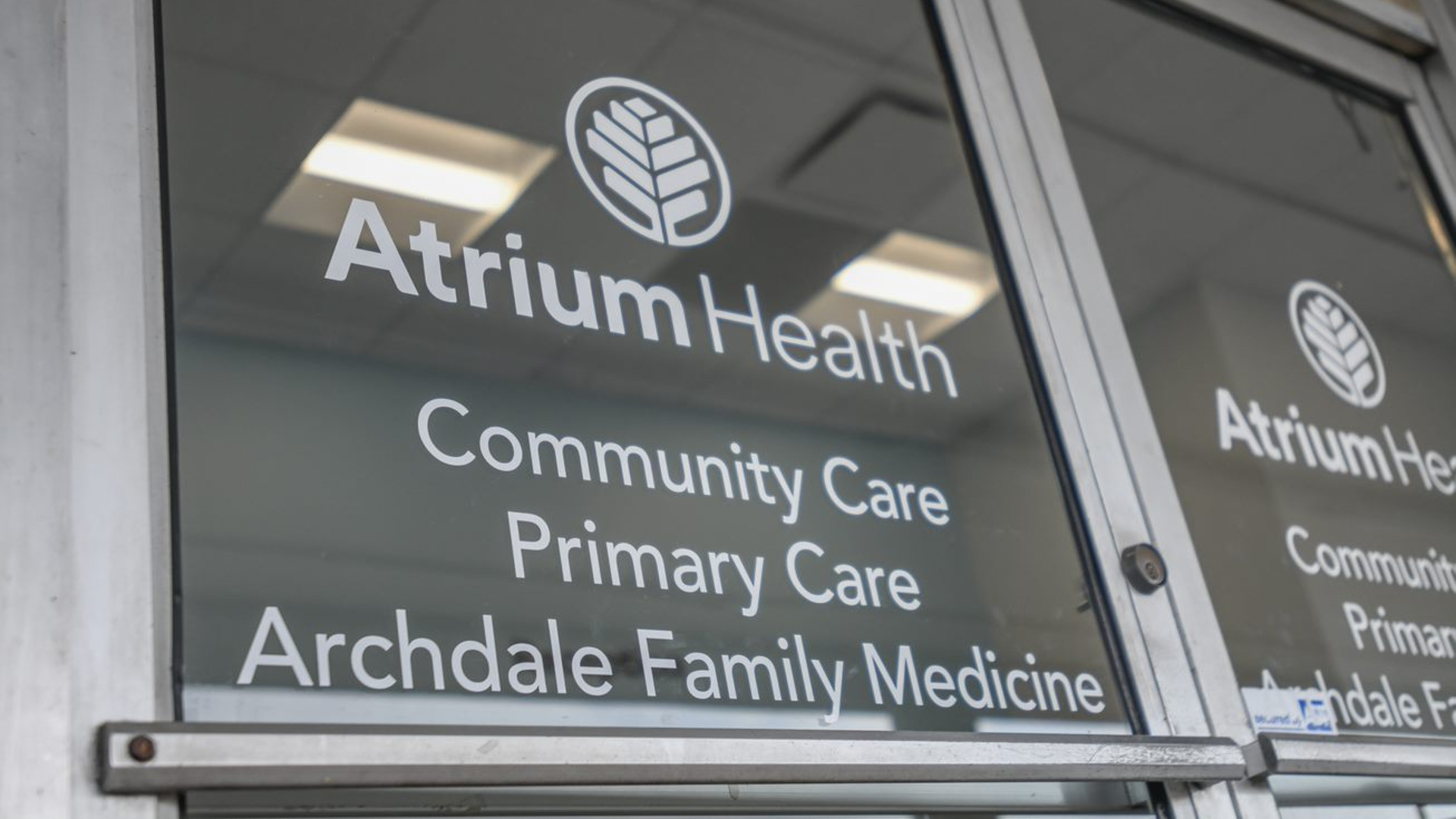 Sign of Atrium Health's newest community care practice, Atrium Health Community Care Primary Care Archdale Family Medicine