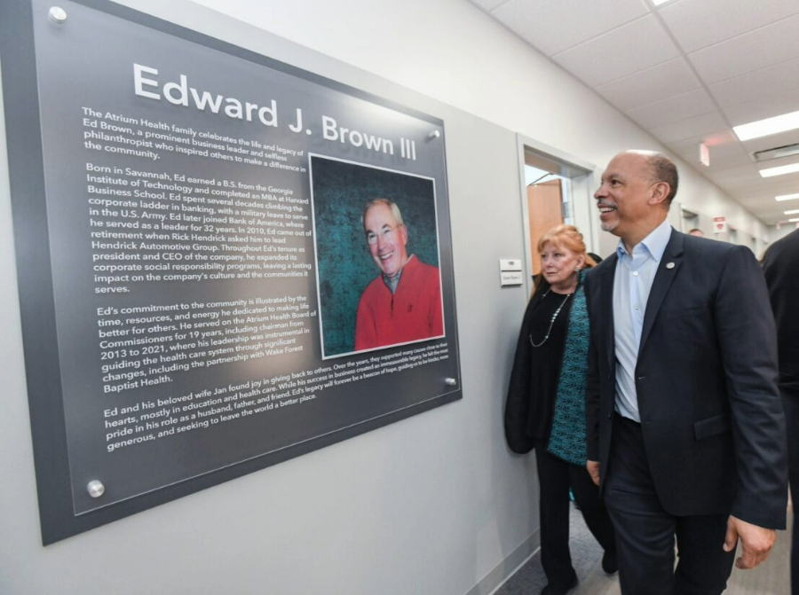 Ed Brown Community Center plaque to Ed Brown
