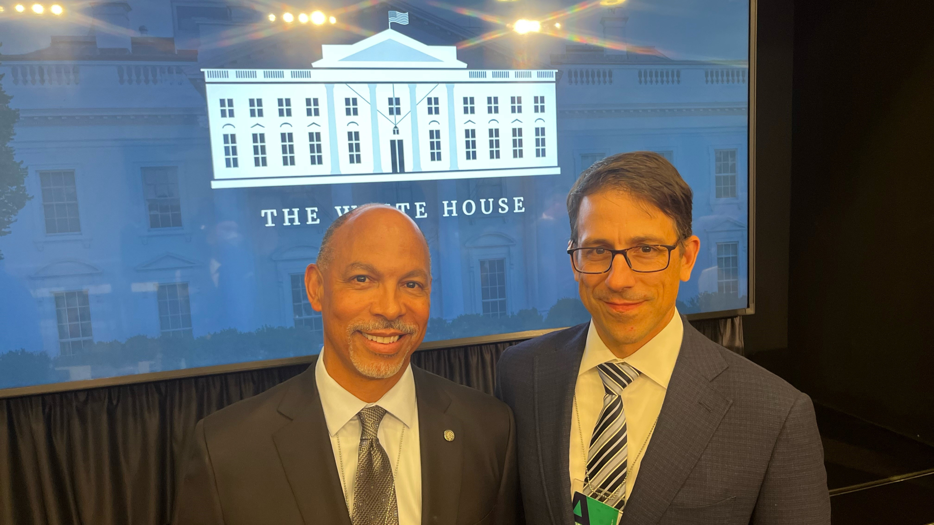 Gene Woods and Dr. David Callaway visit the White House