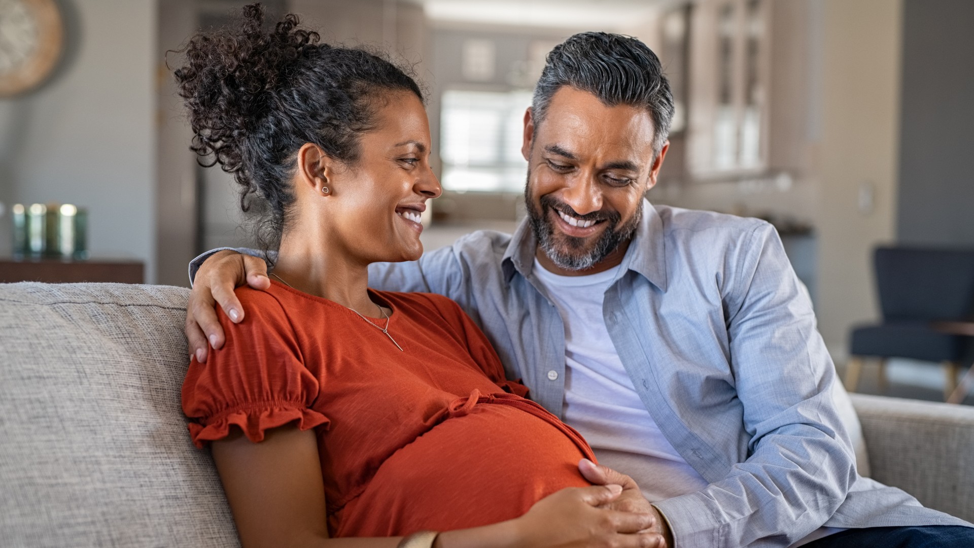 Pregnant woman with partner