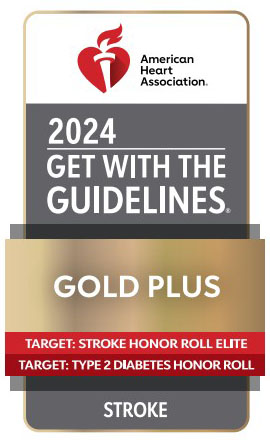 American Heart Association's Get with the Guidelines Gold Plus Badge.