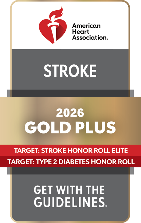 Get with the guidelines badge from the American Heart Association. 