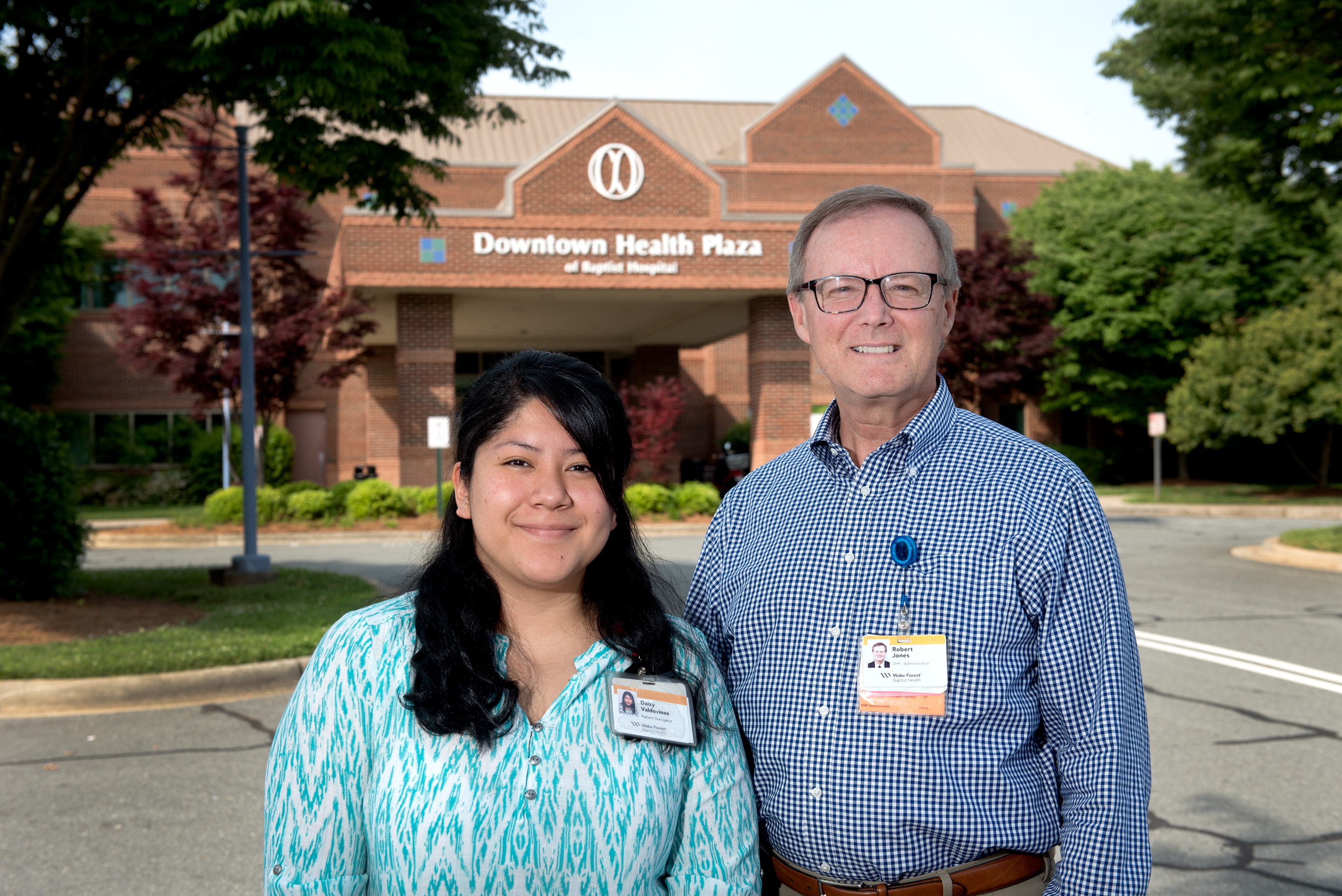 Patient navigator Daisy with DHP director Robert Jones