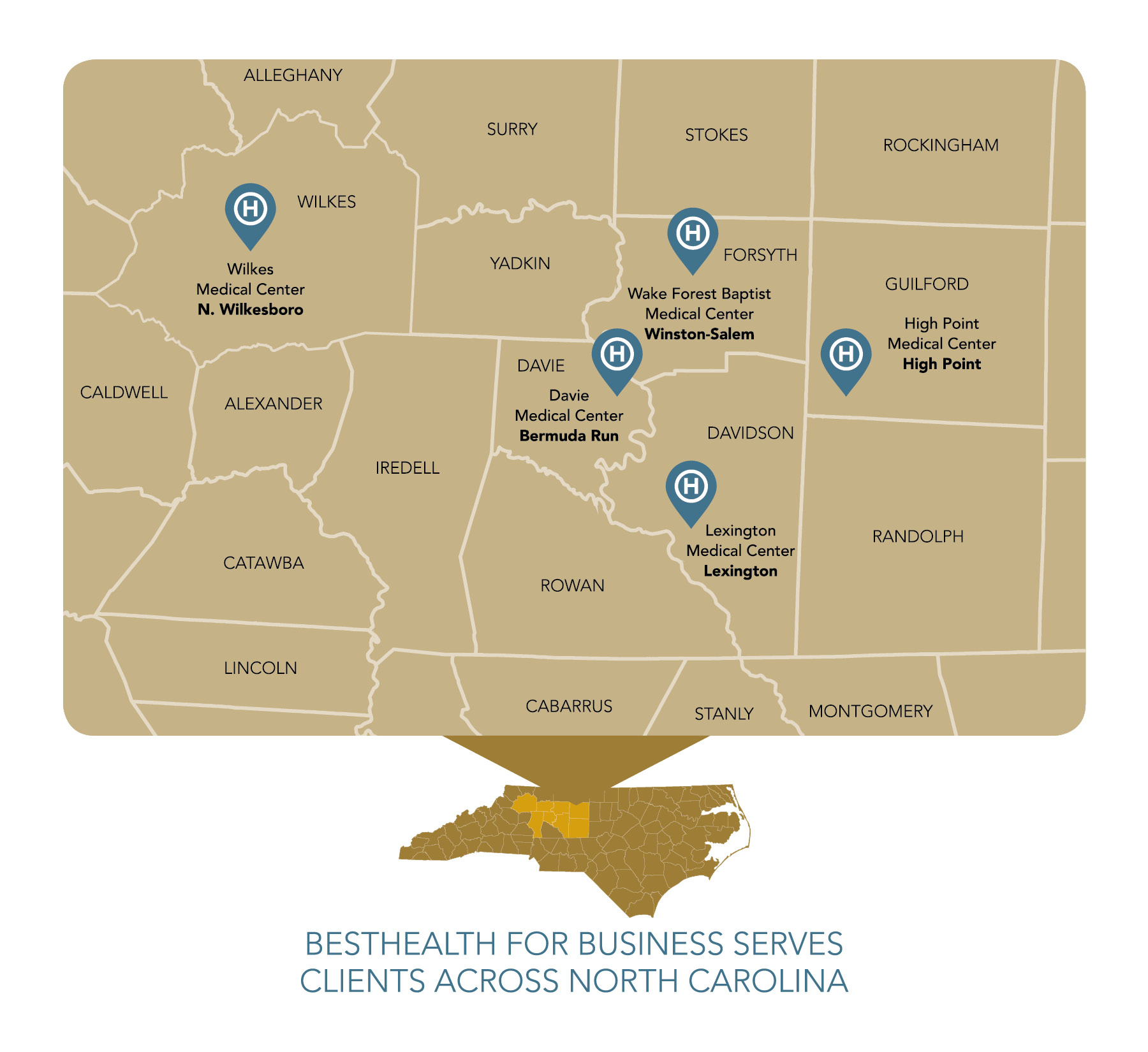 BestHealth For Business Map of Locations