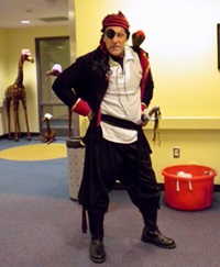 Jeff Ungetheim dressed up a a pirate