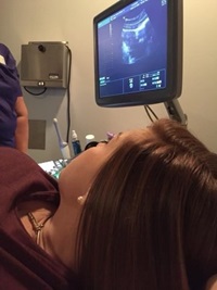 Chelsea getting an ultrasound