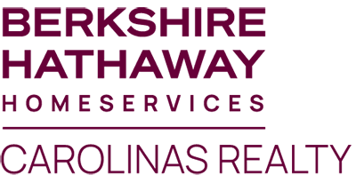 Logo with burgundy lettering that says "Berkshire Hathaway HomeServices Carolina Realty"