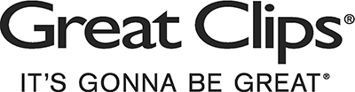 Black and white logo with words 'Great Clips It's gonna be great'