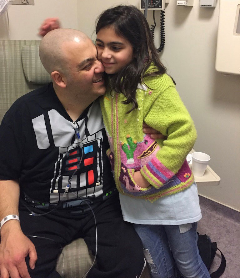 Colon Cancer Patient Ameen David with Daughter