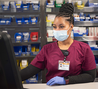 Pharmacist in pharmacy