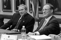 President George W Bush visits High Point Regional Hospital