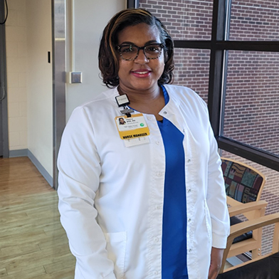 Venice Williams, MHA, BSN, RN, nurse manager, 9 North Tower/9 Reynolds Tower, Atrium Health Wake Forest Baptist Wilkes Medical Center, joined the organization in 2006.