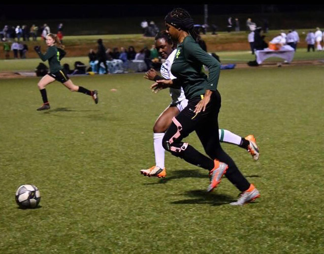 Patient Justiss Hunter playing soccer